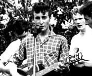 «The Quarrymen» July 06th, 1957, Woolton - Eric Griffiths, Colin Hanton, Rod Davis, John Lennon, Pete Shotton, Len Garry.
