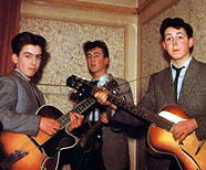 «The QUARRYMEN», December 20th, 1958 - George, John and Paul.