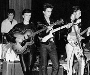 Paul McCartney (piano), Pete Best, Stuart Sutcliffe, George Harrison, John Lennon, April 1961.