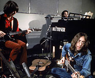 George, John, Paul In the Studio, January 1969.