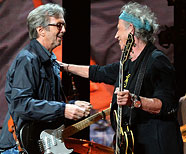 Eric Clapton and Keith Richards, Crossroads Guitar Festival at MSG, April 13, 2013, New York City.
