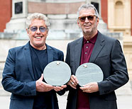 Roger Daltrey & Eric Clapton of the Royal Albert Hall Walk Of Fame, September 4th, 2018, London, England.