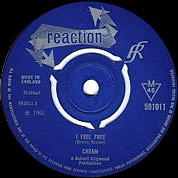 I Feel Free / N.S.U., Reaction UK 591011, December 1966, 7″45 RPM.