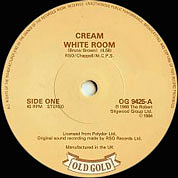 White Room / Badge, Old Gold UK OG 9425, May 1984, 7″45 RPM.