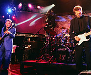 «Cream» on the stage of Rock & Roll Hall of Fame, January 12, 1993. Photo Kevin Mazur.