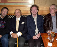 Atlantic Records President  Ahmet Ertegun (1923 - 2006) (second left) New York, October 26, 2005. With CREAM. Photo by Gary Gershoff/Getty Images