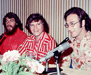 Press conference, Tokyo, February 1972. (Photo by Koh Hasebe/Shinko Music/Getty Images).