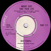 Might Just Take Your Life / Coronarias Redig, Purple UK, PUR 117, March 01, 1974, 7″45 RPM.