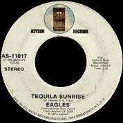 Tequila Sunrise / Twenty-One, Asylum USA AS-11017, 17 Apr 1973, 7″45 RPM.