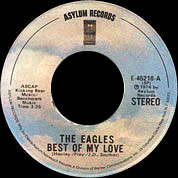 Best Of My Love / Ol' '55, Asylum USA E-45218, 5 Nov 1974, 7″45 RPM.