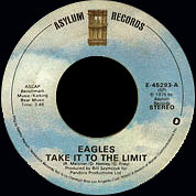 Take It To The Limit / After The Thrill Is Gone, Asylum USA E-45293, 15 Nov 1975, 7″45 RPM.