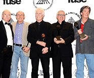 Allan Clarke, Bernie Calvert, Graham Nash, Eric Haydock and Terry Sylvester of The Hollies, March 15, 2010 in New York City.