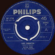 Lady Samantha / All Across The Havens, Philips UK, BF 1739, January 17, 1969, 7″45 RPM.