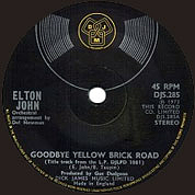 Goodbye Yellow Brick Road / Screw You, DJM UK, DJS 285, September 07, 1973, 7″45 RPM.