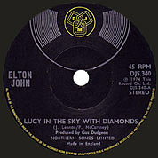Lucy In The Sky With Diamonds / One Day At A Time, DJM UK, DJS 340, November 15, 1974, 7″45 RPM.