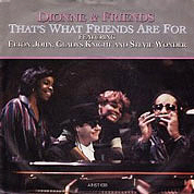 Dionne Warwick And Friends Featuring Elton John, Gladys Knight And Stevie Wonder - That's What Friends Are For / Two Ships Passing In The Night, Arista UK, ARIST 638, October 1985, 7″45 RPM.