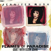 Jennifer Rush (Duet with Elton John) - Flames Of Paradise / Call My Name, CBS UK, 650865 7, June, 1987, 7″45 RPM.