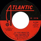 D'yer Mak'er / The Crunge, Atlantic USA, 45-2986, September 17th, 1973, 7″45 RPM.