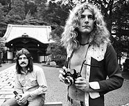 Led Zeppelin at the shrine in Hiroshima, September 26, 1971.
