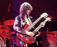 May 18, 1975 Jimmy Page, concert at Earls Court in London.