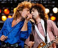 Robert Plant, Jimmy Page, London, UK, Live Aid, July 13th, 1985.