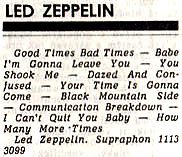  Melodie,  1983 , Led Zeppelin  Supraphon