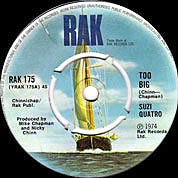 Too Big / I Wanna Be Free, UK, RAK 175, June 21, 1974, 7″45 RPM.