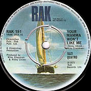 Your Mamma Won't Like Me / Peter, Peter, UK, RAK 191, January 31, 1975, 7″45 RPM.