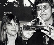 Mickie Most and Suzi Quatro in 1974..