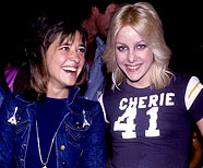 Suzi Quatro & Cherrie Curie of The Runaways. in 1977.