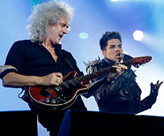 Brian May & Adam Lambert in Kiev, Ukraine, on June 30, 2012.