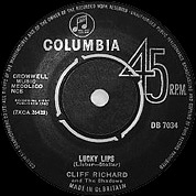 Lucky Lips / I Wonder, Columbia DB 7034, 3 May 1963, 7″45 RPM.