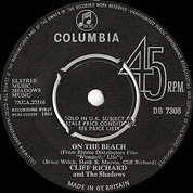 On The Beach / A Matter Of Moments, Columbia DB 7305, 26 Jun 1964, 7″45 RPM.