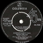 I Could Easily Fall (In Love With You) / I'm In Love With You, Columbia DB 7420, 27 Nov 1964, 7″45 RPM.