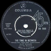 The Time In Between / Look Before You Love, Columbia DB 7660, 13 Aug 1965, 7″45 RPM.