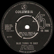 Blue Turns To Grey / Somebody Loses, Columbia DB 7866, 18 Mar 1966, 7″45 RPM.