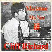 Cliff Richard: Marianne / Mr. Nice, Columbia DB 8476, 20 Sep 1968, 7″45 RPM.