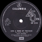 Sing A Song Of Freedom / A Thousand Conversations, Columbia DB 8836, 29 Oct 1971, 7″45 RPM.