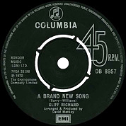 A Brand New Song / The Old Accordion, Columbia DB 8957, 24 Nov 1972, 7″45RPM.