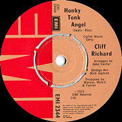 Honky Tonk Angel / (Wouldn't You Know It) Got Myself A Girl, EMI 2344, 5 Sep 1975, 7″45 RPM.