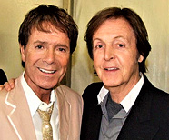 Cliff with Paul McCartney backstage at the Queen's Diamond Jubilee in  4th June 2012.