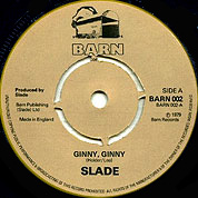 Ginny, Ginny / Dizzy Mama, BARN 002, 25 May 1979, 7″45 RPM.