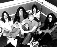 URIAH HEEP: Mick Box, John Sloman, Chris Slade, Trevor Bolder, Ken Hensley 1980.