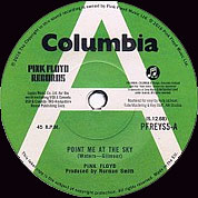 Point Me At The Sky / Careful With That Axe, Eugene, Columbia UK, DB 8511, December 06th, 1968, 7″45 RPM.