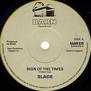 Sign Of The Times / Not Tonight Josephine, BARN 010, 25 May 1979, 7″45 RPM.