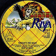 Tonight's The Night (It's Gonna Be Alright) / The Balltrap, Riva RIVA 3, 28 May 1976, 7″45 RPM.