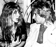 Stevie Nicks /Fleetwood Mac/ and Rod Stewart, 1977.