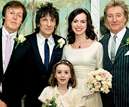 Paul McCartney, Ronnie Wood, Sally Humphreys, Rod Stewart and Sally's niece Heather, Dec 21, 2012.